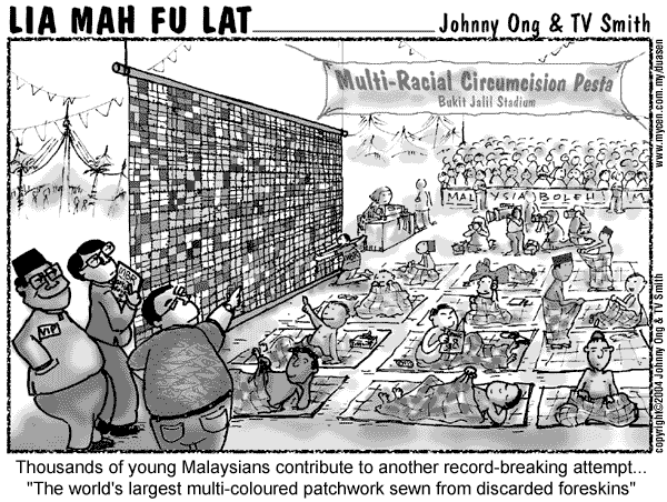 Thousands of young Malaysians contribute to another record-breaking attempt... 