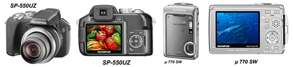 Olympus sp 550 & u 770